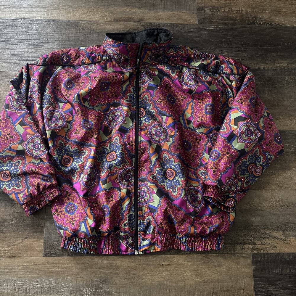 Lavon By Cheerful Corp Windbreaker Jacket Retro Vintage 80’s‎ 90’s Medium Floral